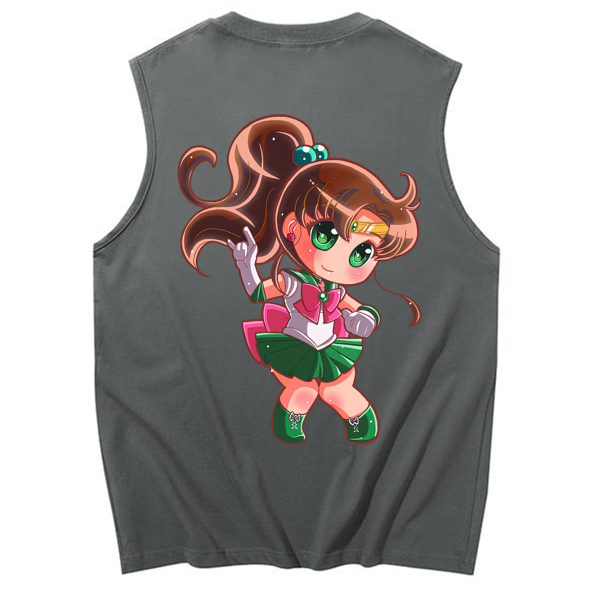（画像用） 美少女戦士セーラームーン 木野 まこと きの まこと Sailor Moon Kino Makoto （セーラージュピター；Sailor Jupiter） コットン100％タンクトップ（背面プリント）